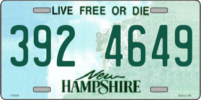 NH license plate 3924649