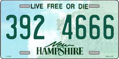 NH license plate 3924666