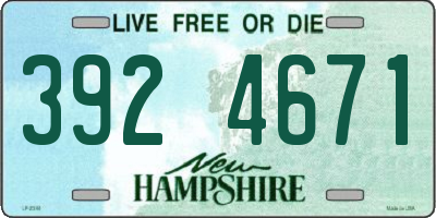 NH license plate 3924671