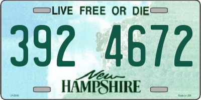 NH license plate 3924672