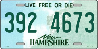 NH license plate 3924673