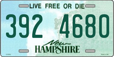 NH license plate 3924680