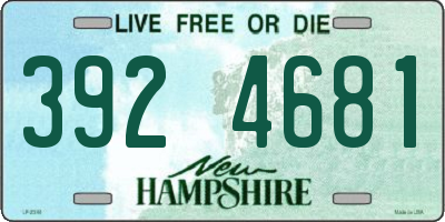 NH license plate 3924681