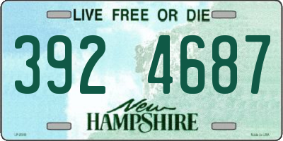 NH license plate 3924687