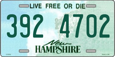 NH license plate 3924702