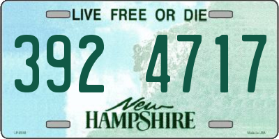 NH license plate 3924717