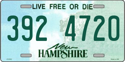 NH license plate 3924720