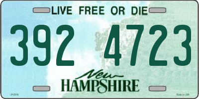 NH license plate 3924723