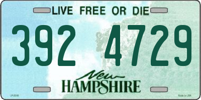 NH license plate 3924729