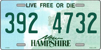 NH license plate 3924732