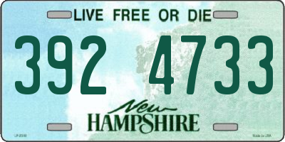 NH license plate 3924733