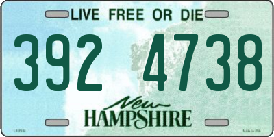 NH license plate 3924738