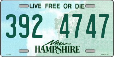 NH license plate 3924747