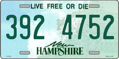 NH license plate 3924752
