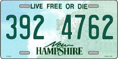 NH license plate 3924762