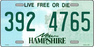 NH license plate 3924765