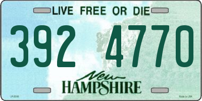 NH license plate 3924770
