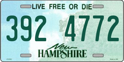 NH license plate 3924772