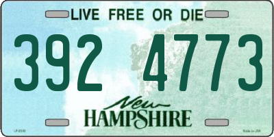 NH license plate 3924773