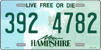 NH license plate 3924782