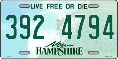 NH license plate 3924794