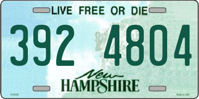 NH license plate 3924804