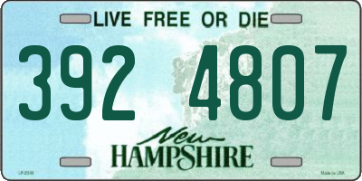 NH license plate 3924807