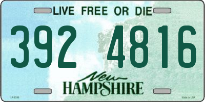 NH license plate 3924816