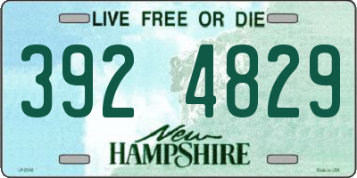 NH license plate 3924829