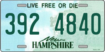 NH license plate 3924840