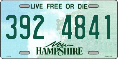 NH license plate 3924841