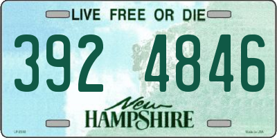 NH license plate 3924846