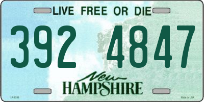NH license plate 3924847