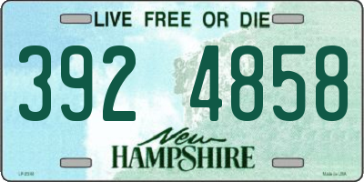 NH license plate 3924858