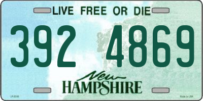 NH license plate 3924869
