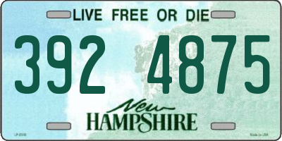 NH license plate 3924875
