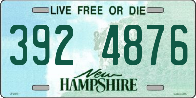 NH license plate 3924876