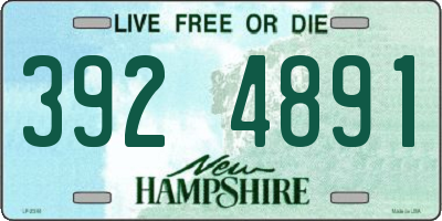 NH license plate 3924891
