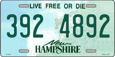 NH license plate 3924892