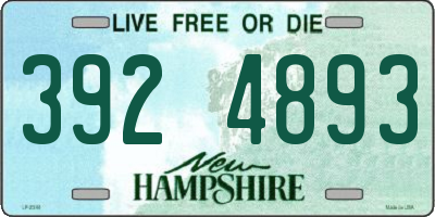 NH license plate 3924893