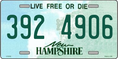 NH license plate 3924906