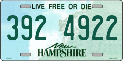 NH license plate 3924922