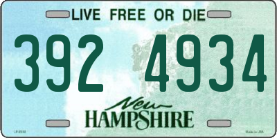 NH license plate 3924934