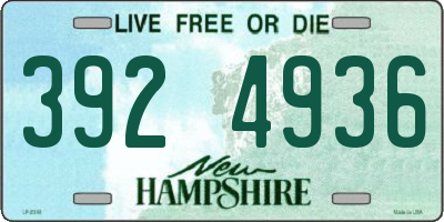 NH license plate 3924936