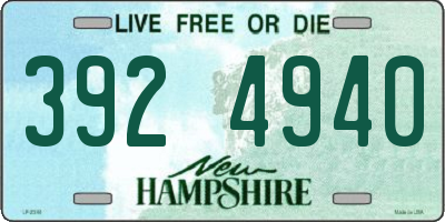 NH license plate 3924940