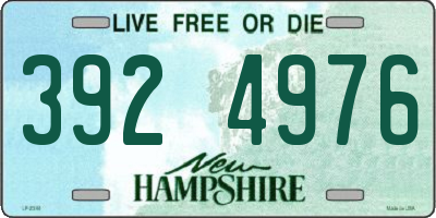 NH license plate 3924976