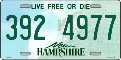 NH license plate 3924977