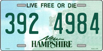 NH license plate 3924984