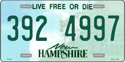 NH license plate 3924997