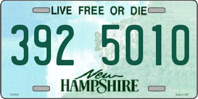 NH license plate 3925010